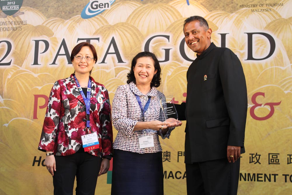 ประเทศไทยได้รับ 3 รางวัลจากการประกวด 2012 PATA Gold Awards ซึ่งเป็นสุดยอดรางวัลท่องเที่ยวในภูมิภาคเอเชียแปซิฟิค